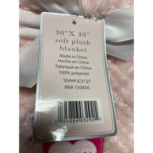 Zak & Zoey Baby Blanket 30x40 Pink Soft Plush Owl Be Yourself Nursery Throw New - Picture 6 of 6